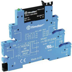 Finder Optocsatoló modul (SSR/szilárdtestrelé) 24VDC relé + foglalat