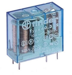 Finder Miniatűr printrelé, 2 váltóérintkező, 8A kék 24VDC (FINDER)