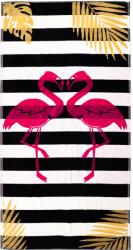 Strandex Kft FLAMINGO GOLD Strandtörölköző fekete 165x90cm (8030832232012)