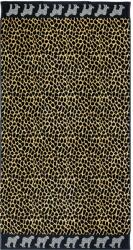 Strandex Kft AFRIKA Strandtörölköző barna leopárd 165x90cm (5999578420035)