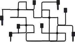 Gejst Cuier de perete Underground negru stejar negru (10202) Agatator cuier