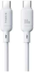 Baseus Cablu de date / adaptor Baseus Silky, USB-C Male la USB-C Male, 100 W, 1 m (Alb)