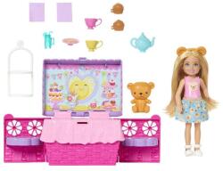 Barbie Set de joaca Barbie Family & friends - Clubul lui Chelsea, petrecere cu ceai surpriza Papusa