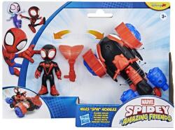 Marvel Set de joaca Spidey and his Amazing Friends, Spin Morales si vehicul techno racer Figurina