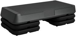 SPORTNOW Stepper aerobic fitness înălțime reglabilă 3 nivele 10/15/20 cm suprafață antiderapantă plastic, gri | Aosom Romania (A90-356V00GY)