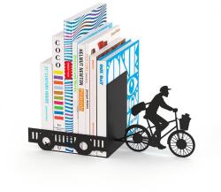  Könyvtámasz és könyvtartó fekete fém - postás (26816)