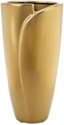  Modern arany színű kerámia váza elegáns formavilággal - 36 cm (168091)