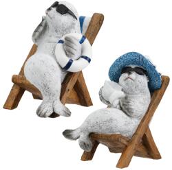  „Relax fókák műgyanta szobor páros - 16 cm (58095)