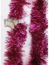  Karácsonyi girland, boa, pink színű, 12cm széles és 2m hosszú (445560)