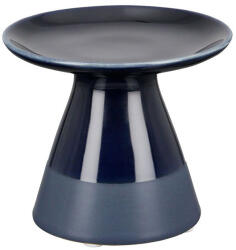  „Sky exkluzív matt és fényes, kék színekben pompázó modern talpas kerámia gyertyatartó - 10cm (32459)