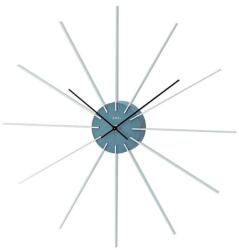 AMS Nagy méretű design AMS falióra ezüst, kék és zöld színben - 50 cm (ams9596)