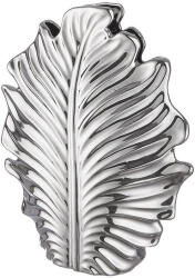  „Monstera levél formájú vízálló, ezüst színű design kerámia váza - 38 cm (47484)