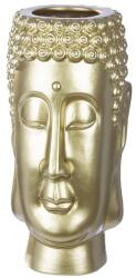  Arany színű buddha fej kerámia váza - 31 cm (32641)