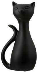  Matt fekete színű cica formájú vízálló kerámia váza - 28 cm (55426 -A)
