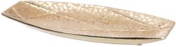  Aranyszínű, dekoratív, levél formájú, kerámia tál - 40, 7 cm (47512)