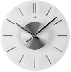 AMS Matt üveg és alumínium díszítésű AMS falióra - 30 cm (ams9318)