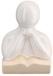  Csodálatos bézs színű olvasó figurát formázó porcelán könyvtámasz - 15 cm (55302)