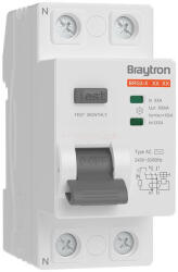 Braytron Áram-védő kapcsoló 2P 40A 30mA AC 10kA Braytron (BR-BY80-04240)