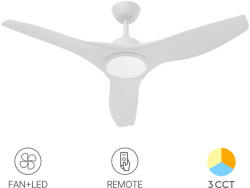 Braytron Ventilátor, mennyezeti csillárventilátor távirányítóval, CCT 24+35W fehér (BR-BH85-00200)