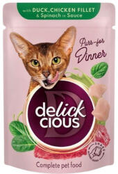 Delickcious Kacsaszeletek csirke filével és spenóttal 85g