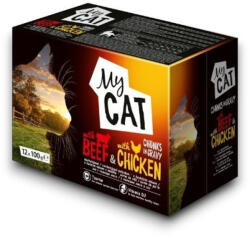 MyCat alutasak box csirke-marha 12x100g