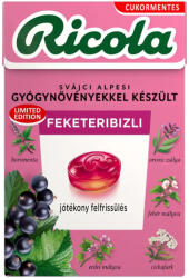 Ricola cukormentes gyógynövényes cukorka - feketeribizli 40 g
