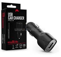 Maxlife TF-0018 2, 1A univerzális USB fekete autós töltő (TF-0018) (TF-0018)