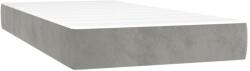 vidaXL világosszürke bársony zsebrugós ágymatrac 100x210x20 cm 17.35 kg (4016570VidaXL)