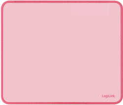 LogiLink Egérpad, 22x25 cm, ultrasima felület, cseppálló, csúszásgátló talp, rózsaszín (4052792081596)