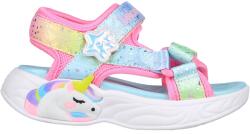 Skechers Skechers, Unicorn Dream tépőzáras colorblock dizájnú szandál, Sárga, Vízkék, Rózsaszín, 22 EU (302682N-PKMT-22)