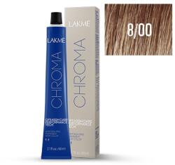 LAKMÉ COSMETICS Vopsea permanenta fara amoniac 8/00 blond deschis natural Chroma 60ml (8429421180016)