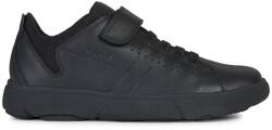 GEOX Geox, Bőrsneaker hálós részletekkel, Fekete, 29 EU (J02AZB04314C9999-29)