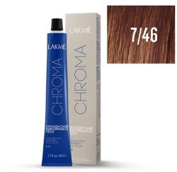LAKMÉ COSMETICS Vopsea permanenta fara amoniac 7/46 blond mediu cupru castaniu Chroma 60ml (8429421174619)