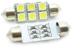 Carguard CLD017 LED izzó szofita 41mm, 12V, 1, 5W, 6000K, 108lm, rendszámtáblába, 6 LED, 2 darabos, Off Road, 1.5 W, 2 db/csomag (CLD017)