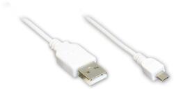 Goobay USB kábel - microUSB fehér 1, 8 m Goobay (SOG-95143)