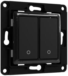 Shelly Wall Switch 2 - fali villanykapcsoló, 2 gombos, fekete (FG3800235266182)