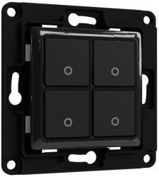 Shelly Wall Switch 4 - fali villanykapcsoló, 4 gombos, fekete (FG3800235266205)