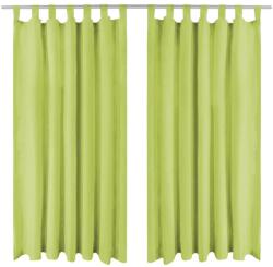vidaXL 2 db zöld mikro szatén függöny hurkokkal 140 x 175 cm (132222VidaXL)