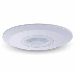 TRACON Mozgásérzékelő, mennyezetre, lapos, fehér 230V, 360°, 1-6 m, 10 s-12 min, 3-2000lux, IP20