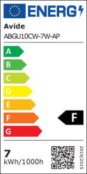 Avide LED Spot Alu+plastic 7W GU10 110° CW 6400K