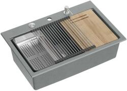  gránit mosogató MARC 110 WORKSTATION Grey Metallic
