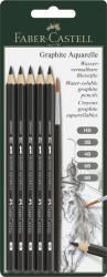 Faber-Castell Blister 6 buc creion grafit aquarelle + pensula Faber-castell (FC117897)