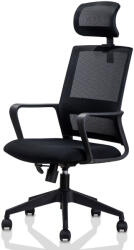 Deli Scaun birou executive spatar mesh, sist roti nylon, tetiera 4503 Deli (DLE4503)
