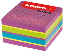Kores Notes Adeziv 75*75mm Neon Mixt Spring 450 File Kores (ko48464)