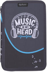 Herlitz Penar neechipat cu 3 fermoare Herlitz 400211296, Motiv Music (400211296) Penar
