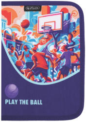 Herlitz Penar neechipat cu 1 fermoar si 2 clape Herlitz 400211242, Motiv Play the ball (400211242) Penar