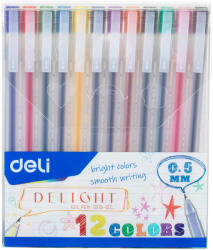 Deli Pix cu gel 0.5mm set 12 culori Deli (DLEG119-12C)