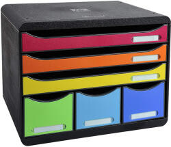 Exacompta Cabinet 6 sertare maxi negru/multicolor exacompta (EX306798D) Dulap arhivare