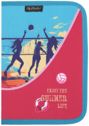 Herlitz Penar neechipat cu 1 fermoar si 2 clape Herlitz 400211236, Motiv Summer life (400211236) Penar