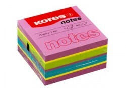 Kores Notes Adeziv 75*75mm Neon Mixt Summer 450 File Kores (ko48465)